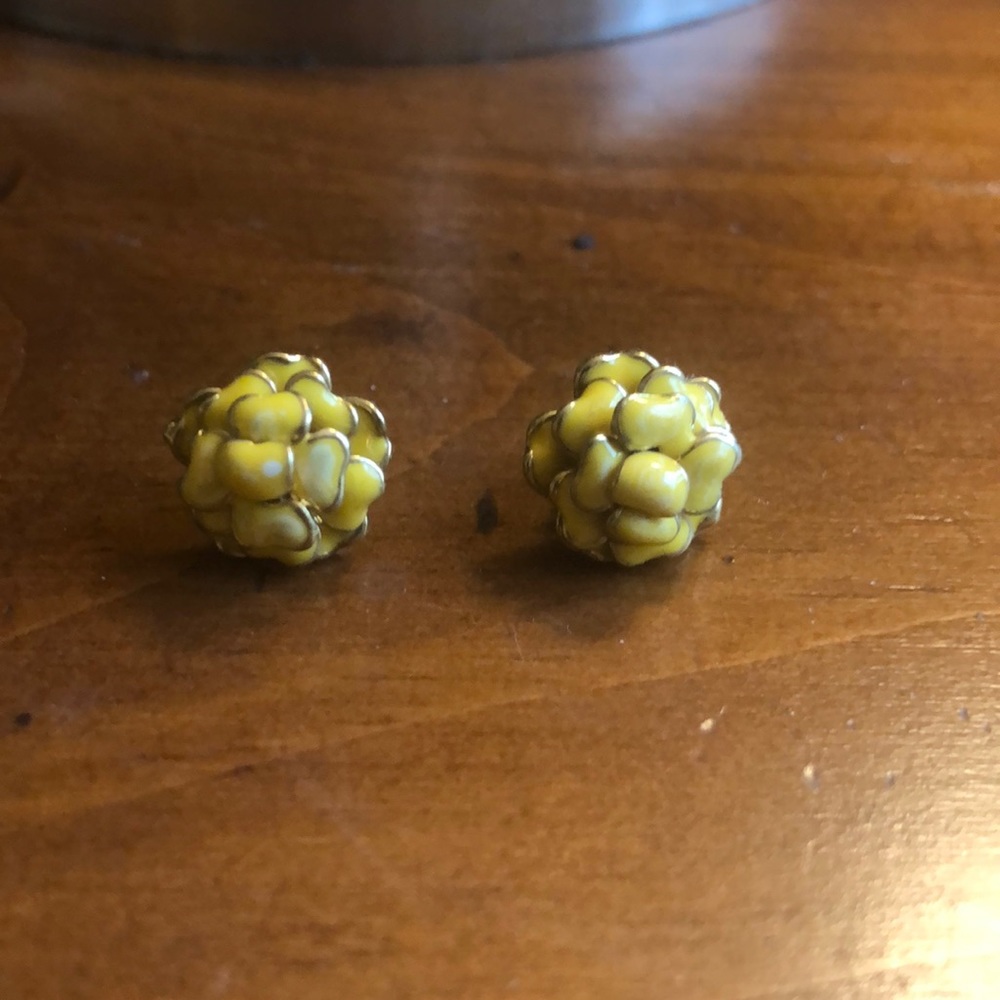 Yellow Flower Earrings